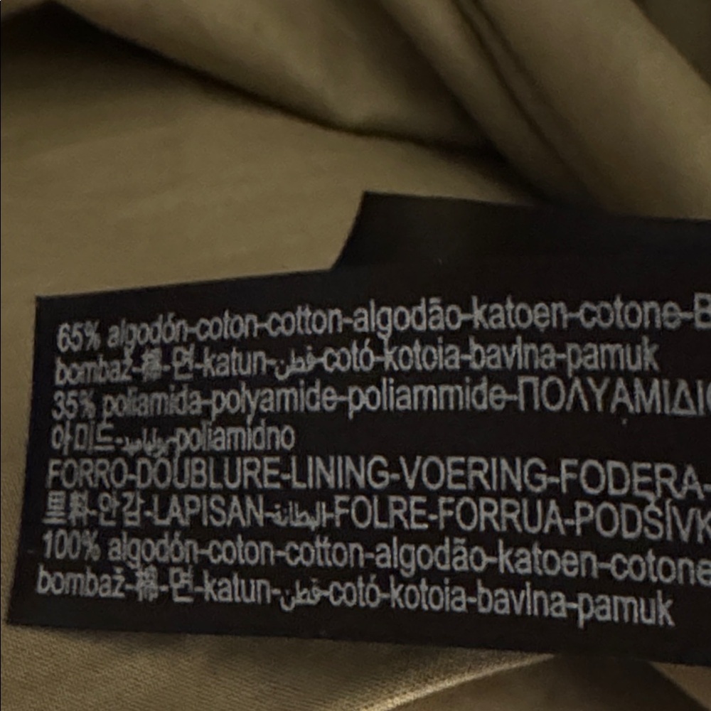 Massimo Dutti Army Green Jacket Blazer Relaxed Fit Fray Hem Pockets M Casual - Picture 12 of 12